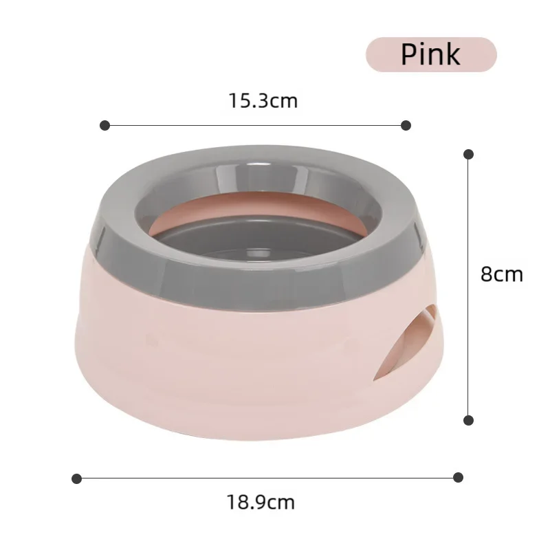 Pet Dog Bowls Floating Not Wetting Mouth Cat Bowl No Spill Drinking Water Feeder Plastic Portable Dog Bowl dog accessories