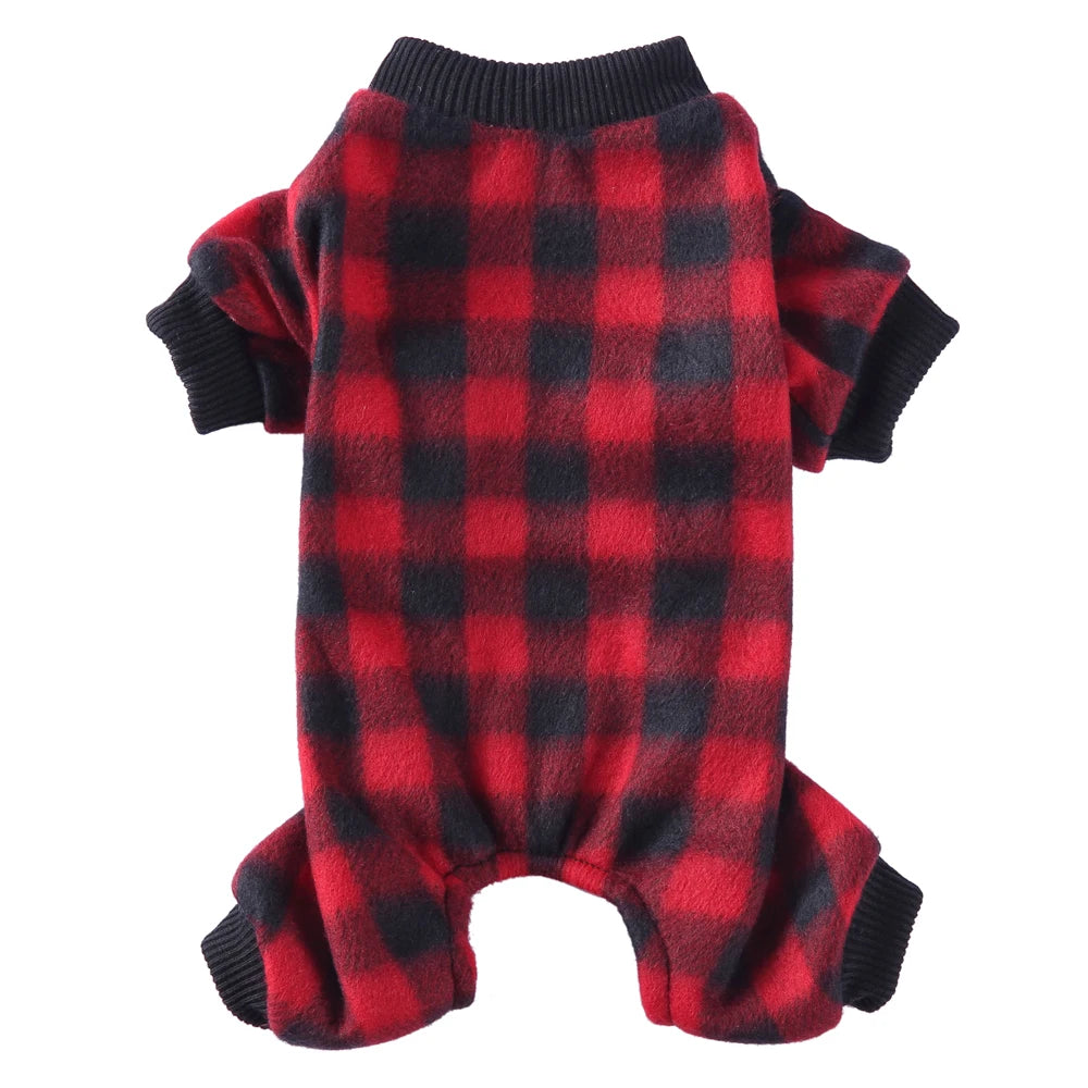 Dog Winter Pajamas Pomeranian Overalls Pajamas Halloween Print Warm Jumpsuits for Small Puppy Clothes for Dogs Chihuahua