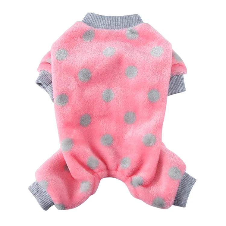 Dog Winter Pajamas Pomeranian Overalls Pajamas Halloween Print Warm Jumpsuits for Small Puppy Clothes for Dogs Chihuahua